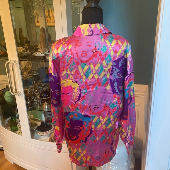 Escatta vintage 1990s Margaretha Leu iconic rare Marilyn Monroe button-down - Picture 3 of 4
